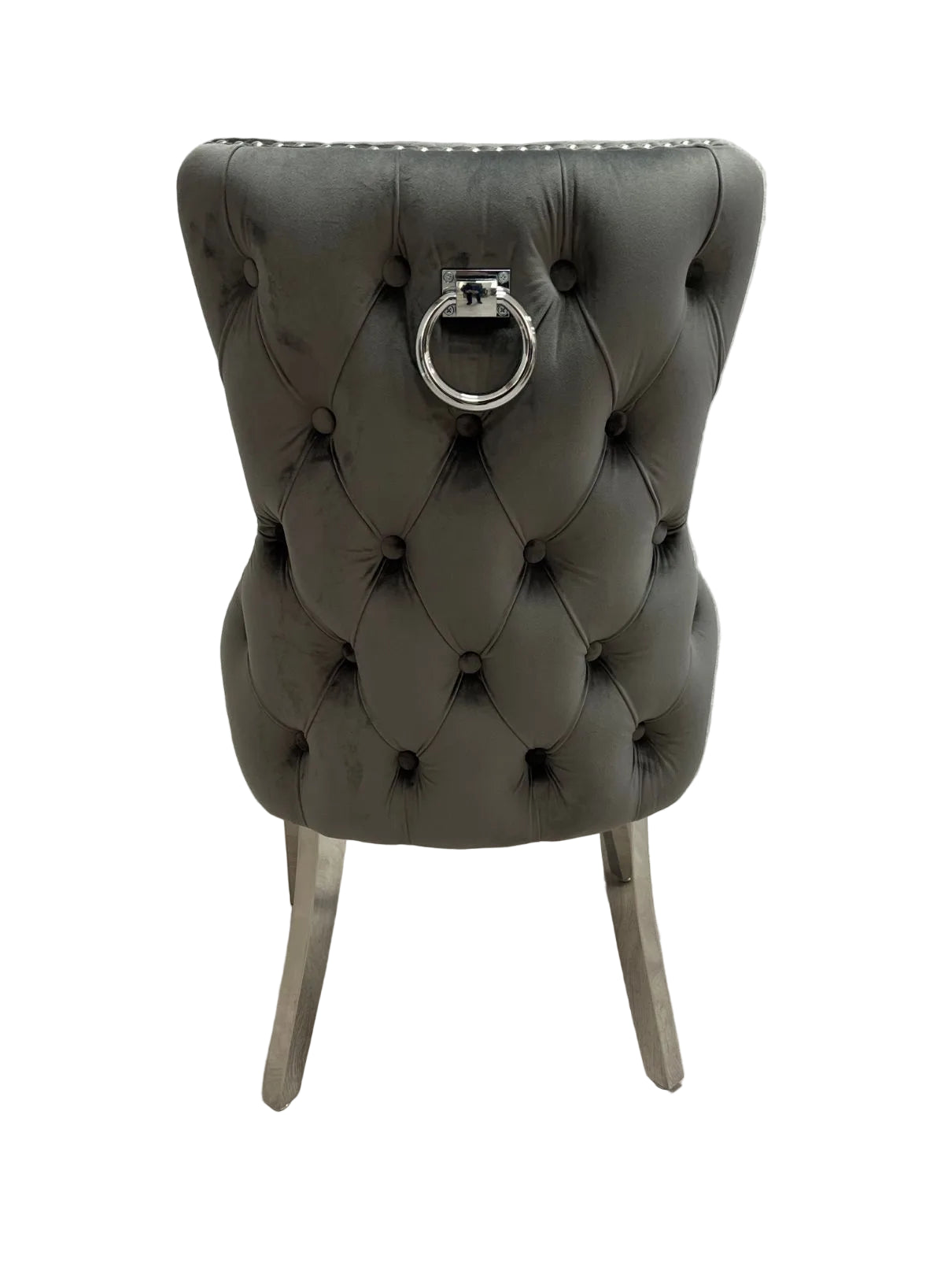 Victoria Dark Grey Ring Knocker Dining Chair