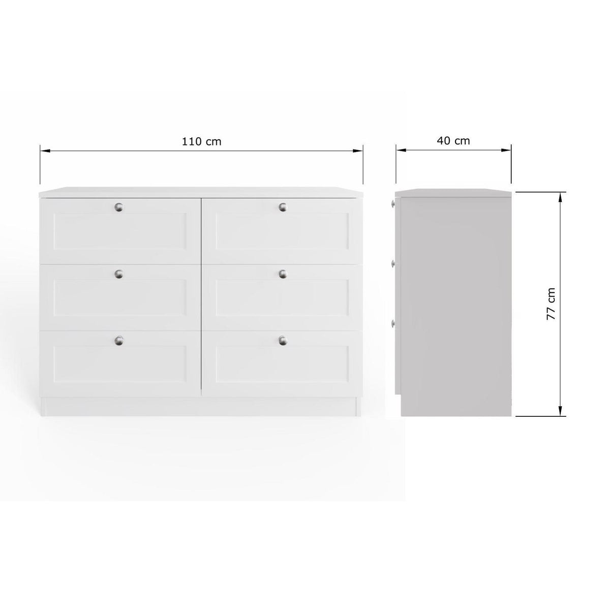 Artus 3 piece Bedroom Furniture Set - Matt White
