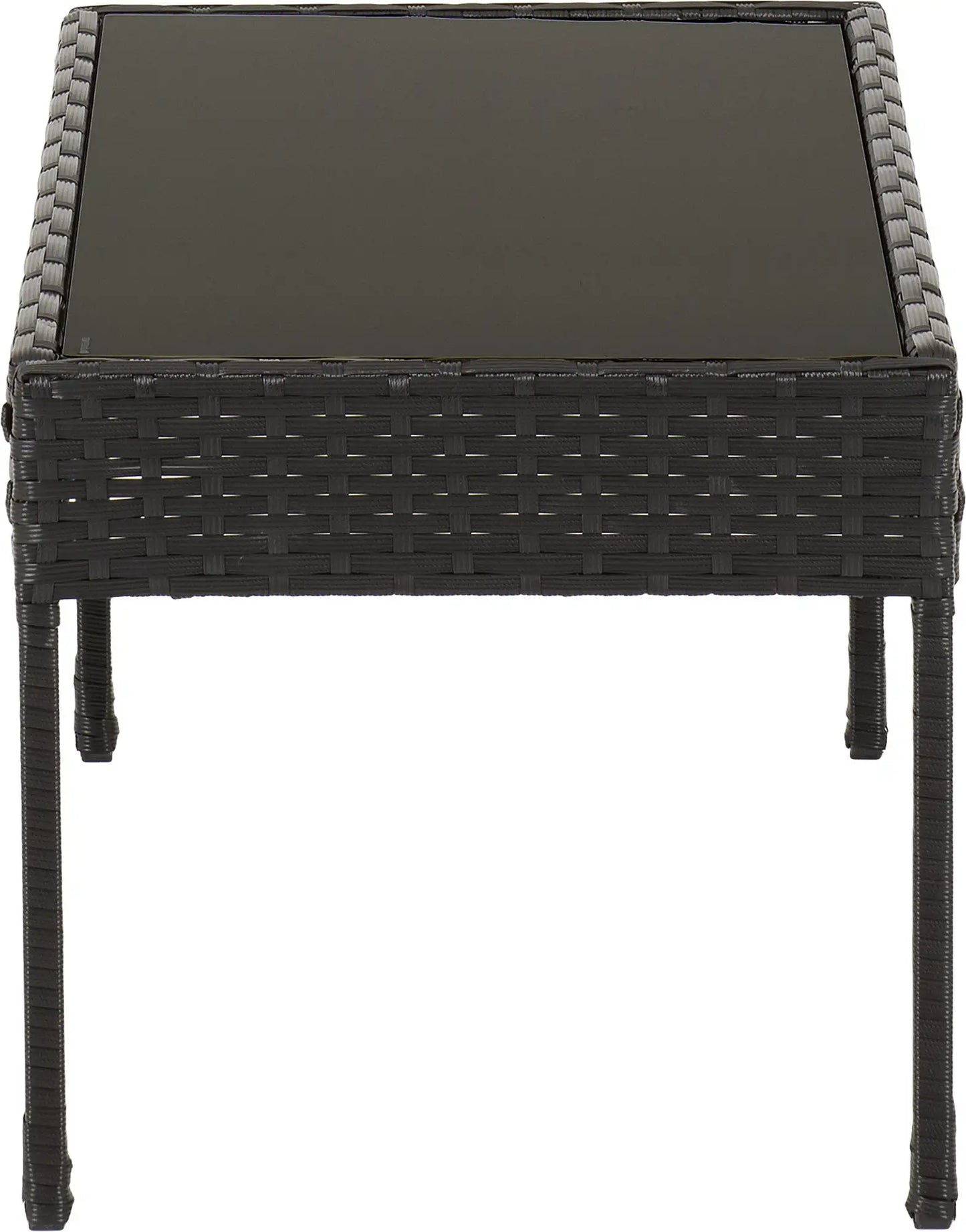 Cedar 4Pc Garden Set   Black Rattangrey Fabricblack Glass 2024  13