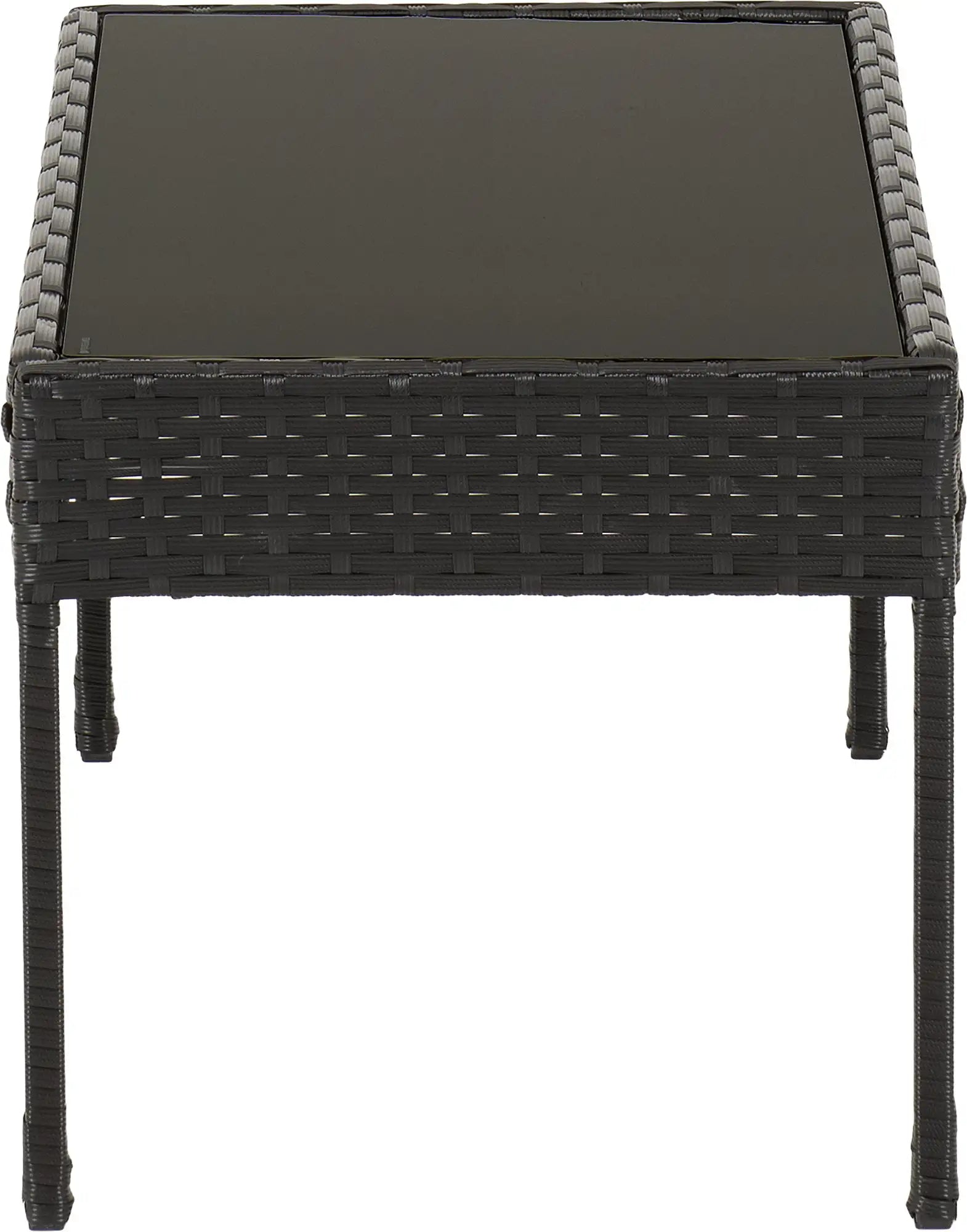 Cedar 4Pc Garden Set   Black Rattangrey Fabricblack Glass 2024  13