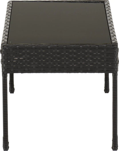 Cedar 4Pc Garden Set   Black Rattangrey Fabricblack Glass 2024  13