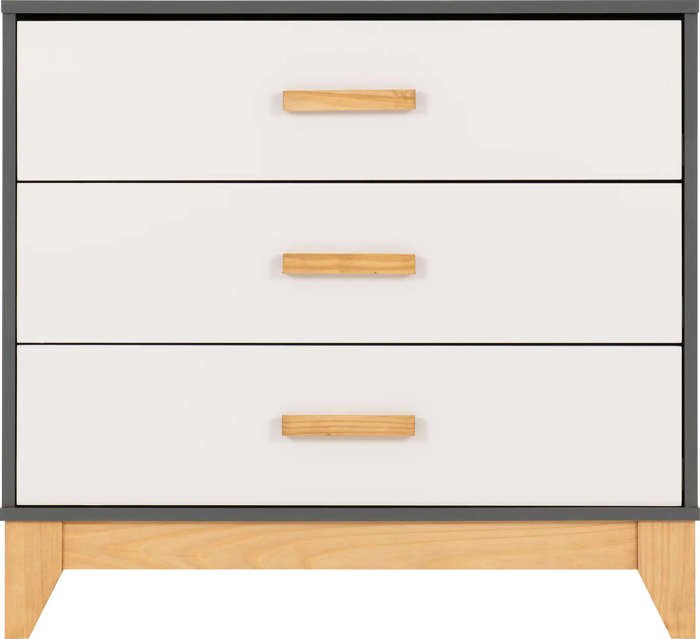 Cleveland 3 Drawer Chest   Whitegrey Metal Effect 2024  03