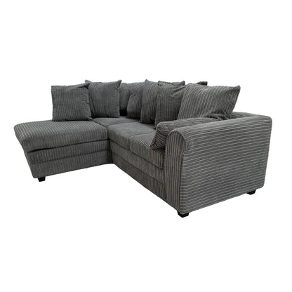 Dylan Jumbo Cord Corner Sofa – Grey