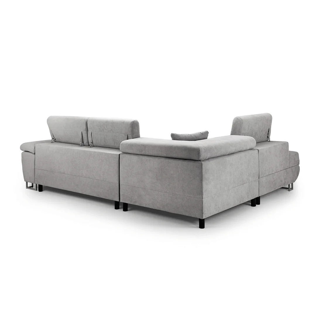 Anton Sofabed Corner Sofa Bed With Storage Box – Grey