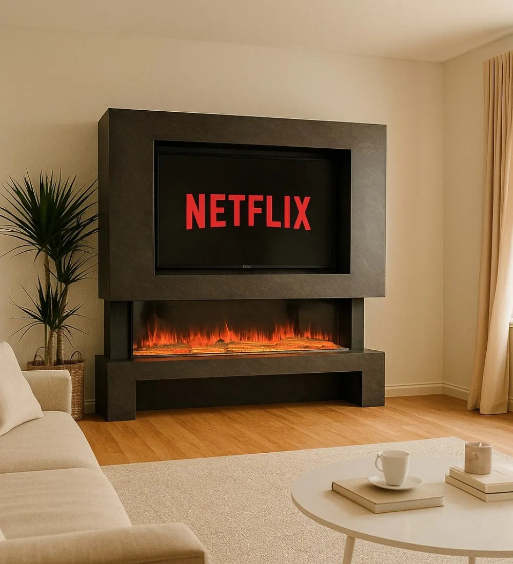 Hestia 1562 Electric Fire & Austin Media Wall Package