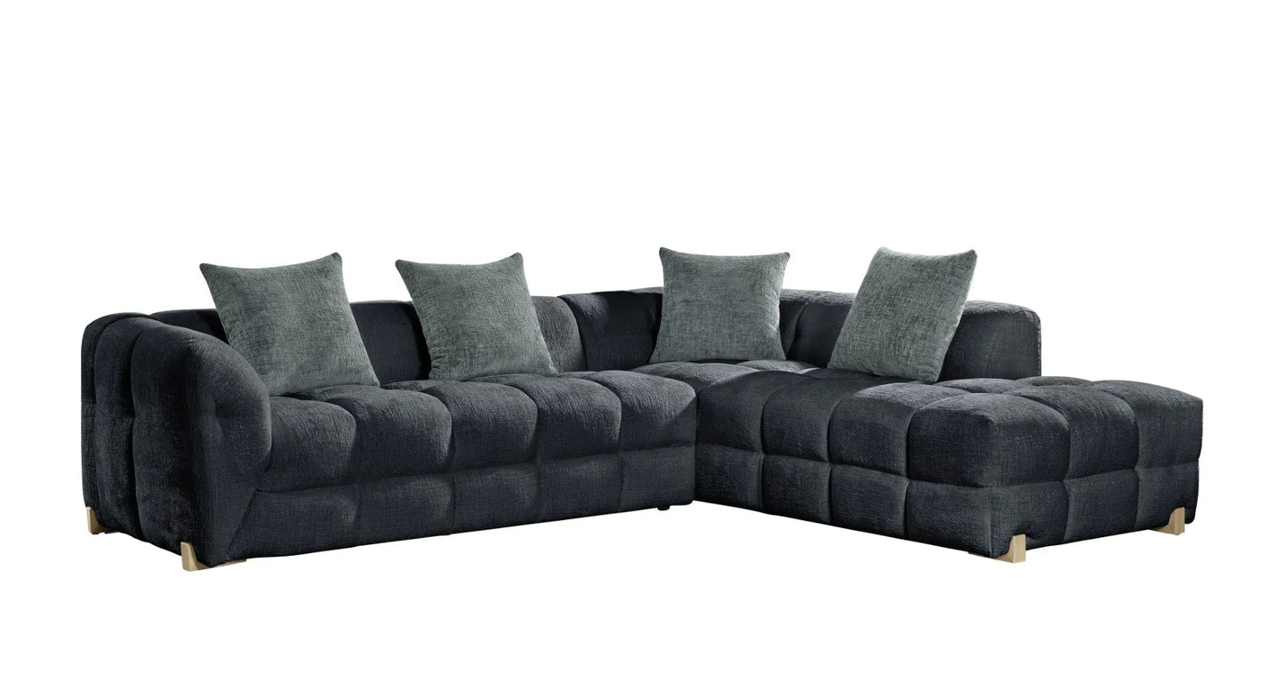 Genoa Corner Sofa – Charcoal