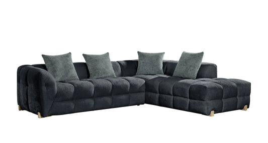 Genoa Corner Sofa – Charcoal