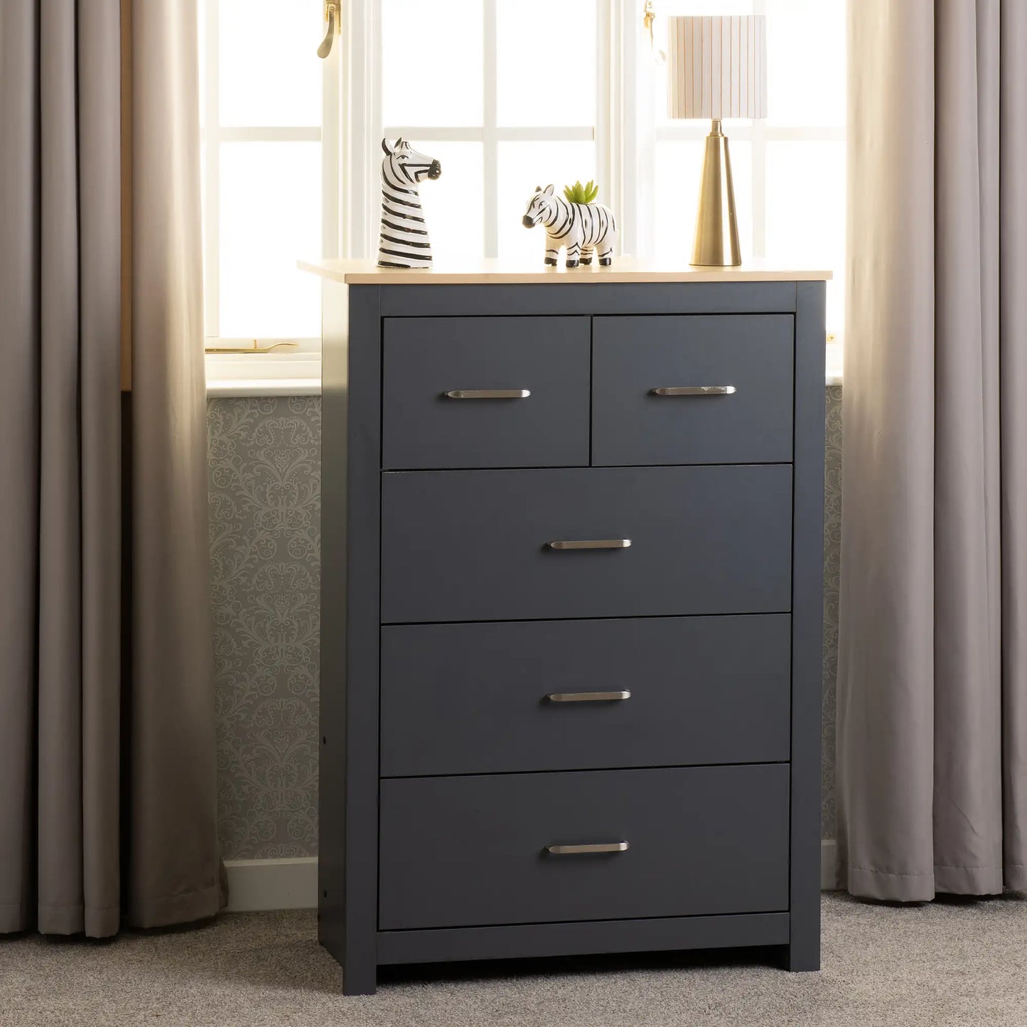 Portland 3+2 Drawer Chest   Greyoak Effect 2023  08