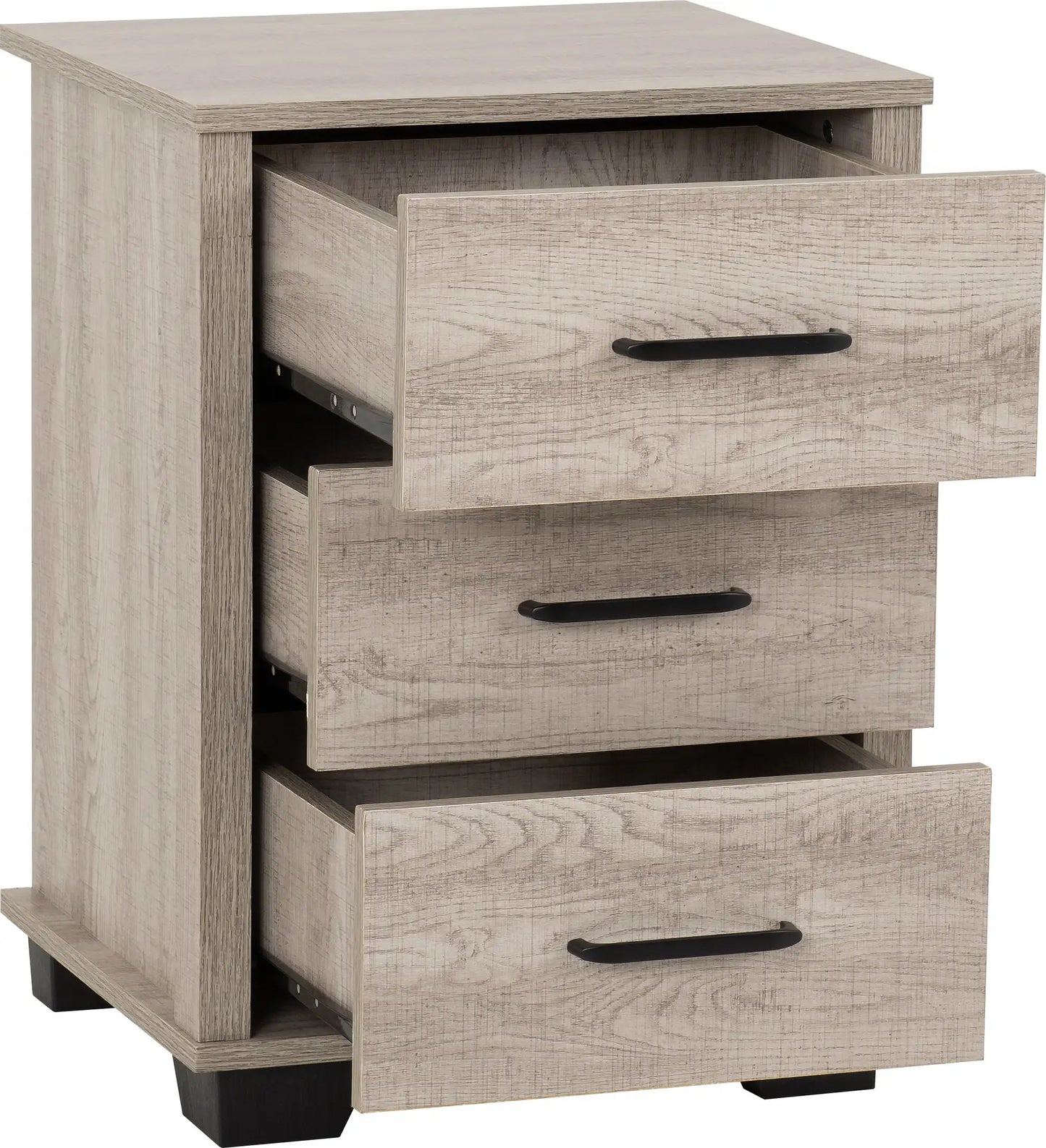 Oliver 3 Drawer Bedside   Light Oak Effect 2023  02