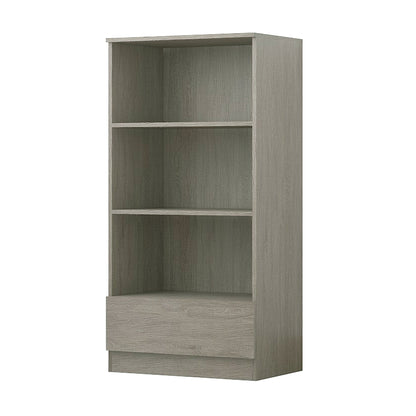 Stora 3 Shelf Bookcase 120cm With Bottom Drawer - Rustic Oak