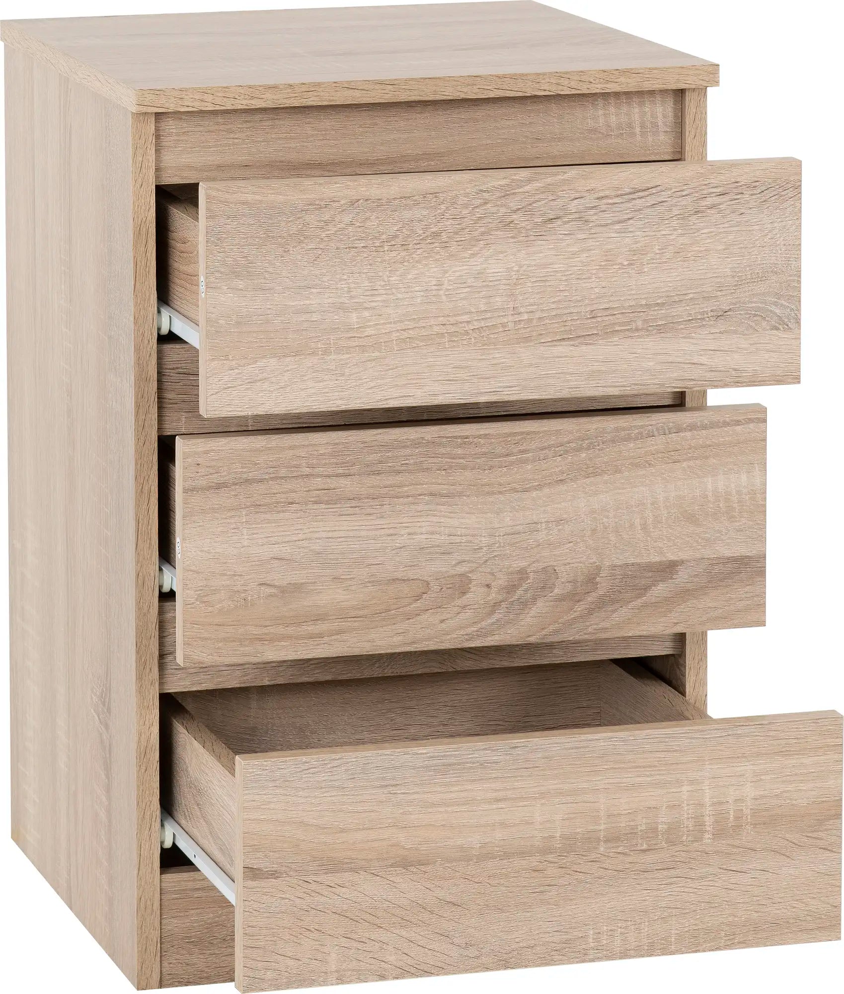 Malvern 3 Drawer Bedside Sonoma Oak Effect 2020  02