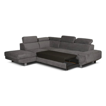 Artic Corner Sofa Bed with Storage Box – Grey