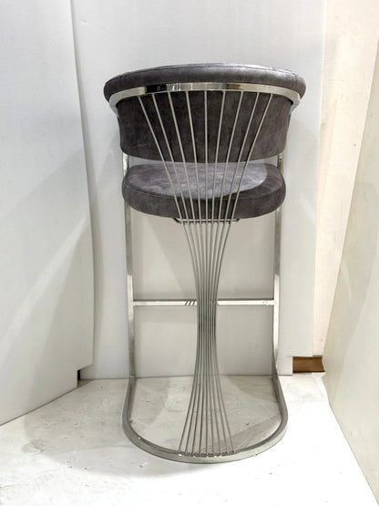 Porado Silver Barstool