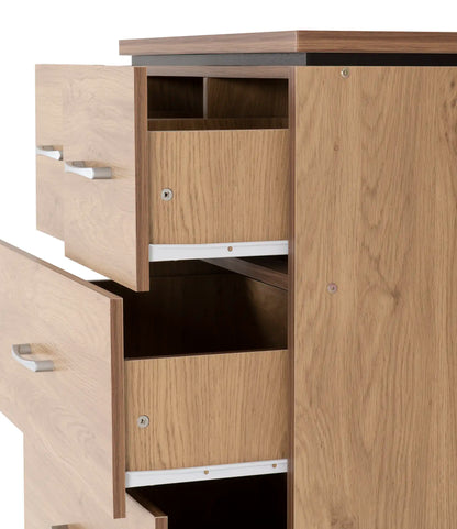 Charles 3+2 Drawer Chest Oak Effect Veneer 2021  06