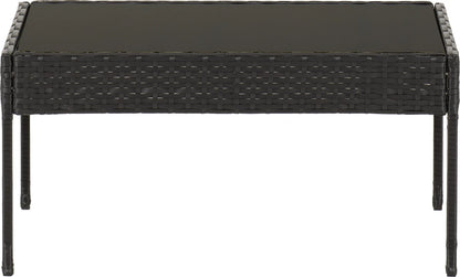Cedar 4Pc Garden Set   Black Rattangrey Fabricblack Glass 2024  12