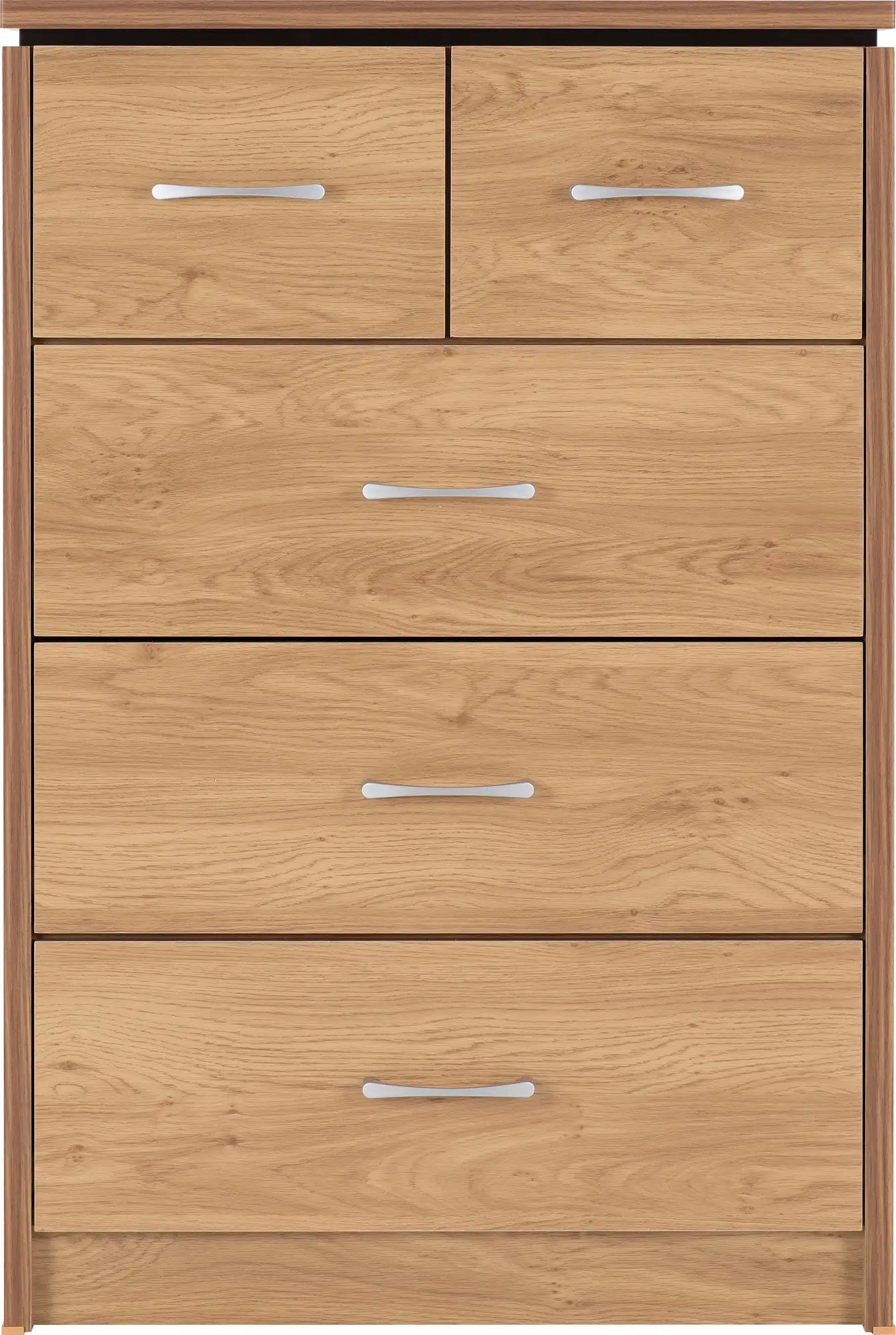 Charles 3+2 Drawer Chest Oak Effect Veneer 2021  03