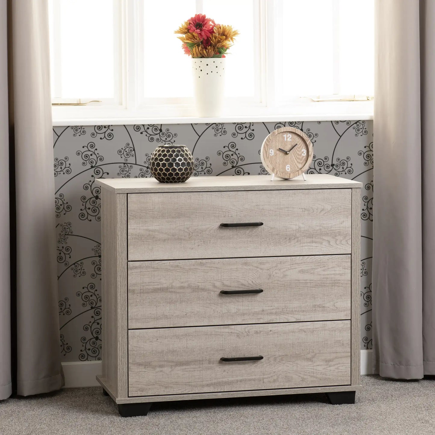 Oliver 3 Drawer Chest   Light Oak Effect 2023  07