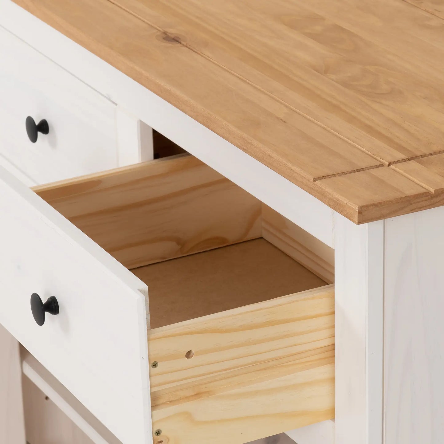 Panama 3 Door 3 Drawer Sideboard   Whitenatural Wax 2023  07