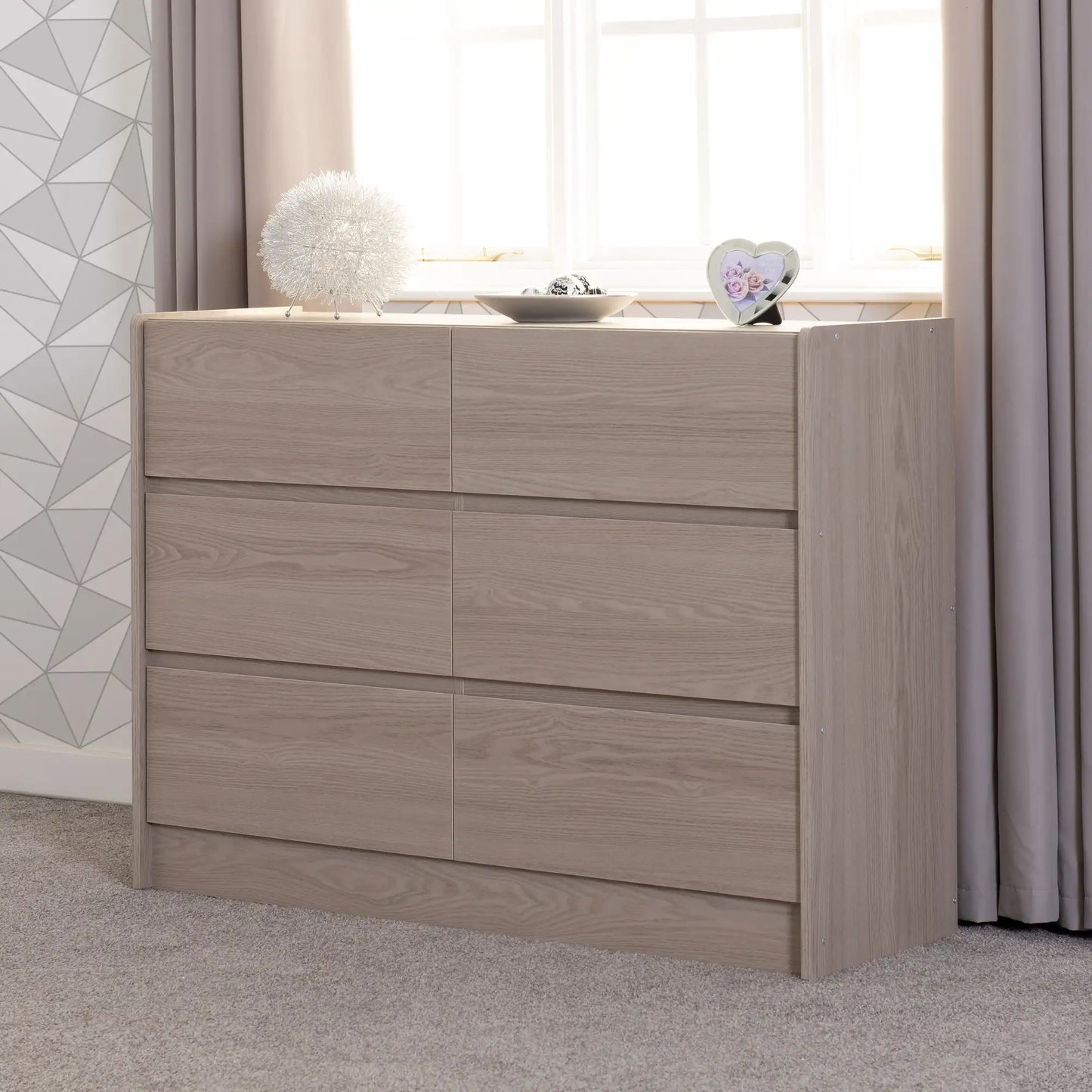 Paris 6 Drawer Chest   Smoked Ash Effect 2024  07