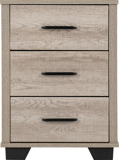 Oliver 3 Drawer Bedside   Light Oak Effect 2023  03