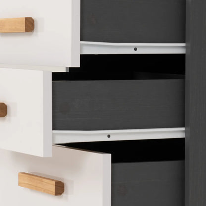 Cleveland 3 Drawer Bedside   Whitegrey Metal Effect 2024  06