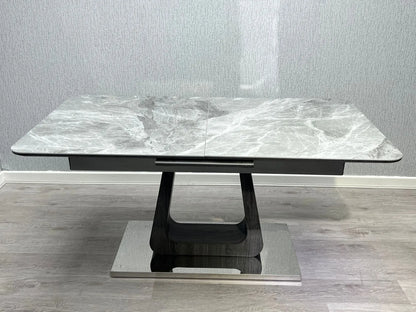 Zermatt Ceramic Extendable Dining Table 1.6m - 2m with 6 Zermatt Chairs