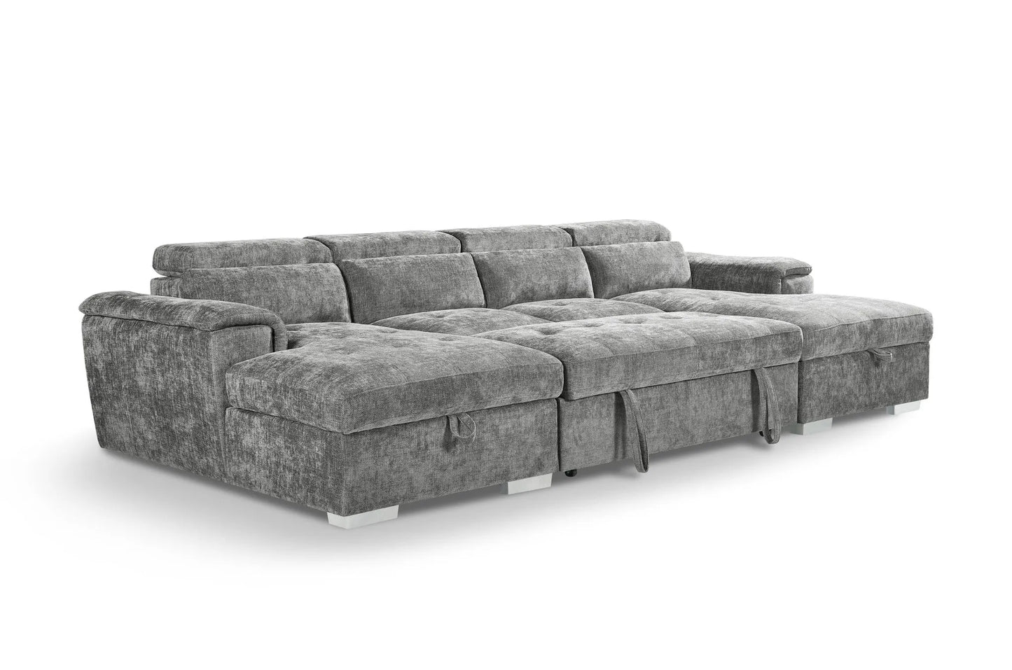 Alaya U-Shape Corner Sofabed – Grey