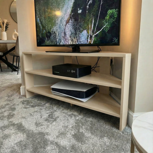 Corner TV Unit - Putty Beige