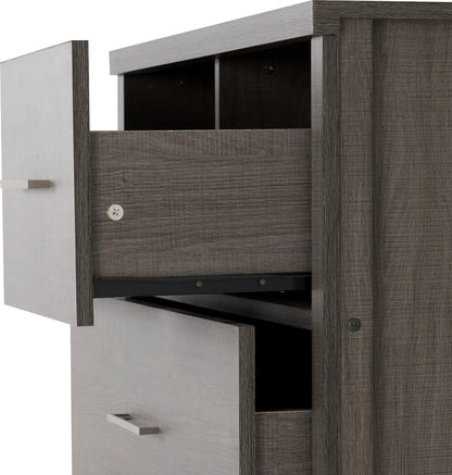 Lisbon 3+2 Drawer Chest Black Wood Grain 2020  06