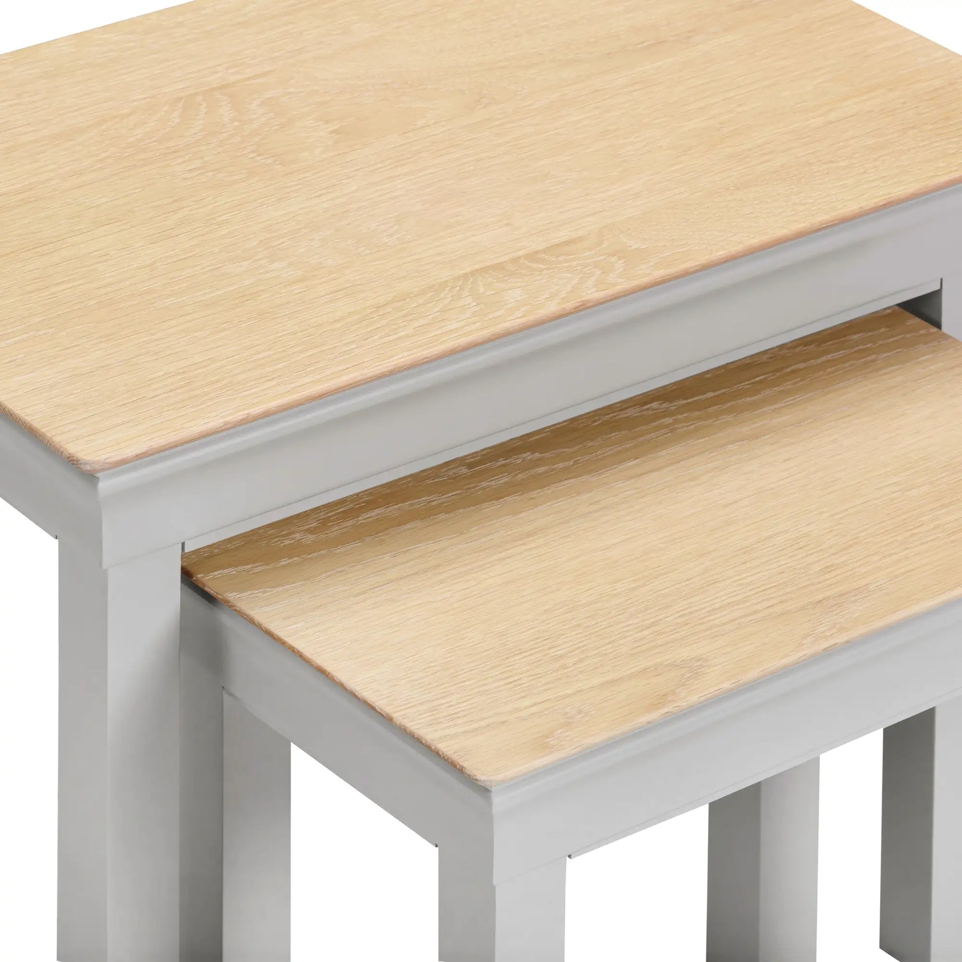 Bordeaux Nest Of 2 Tables   Pebble Grey Oak  05