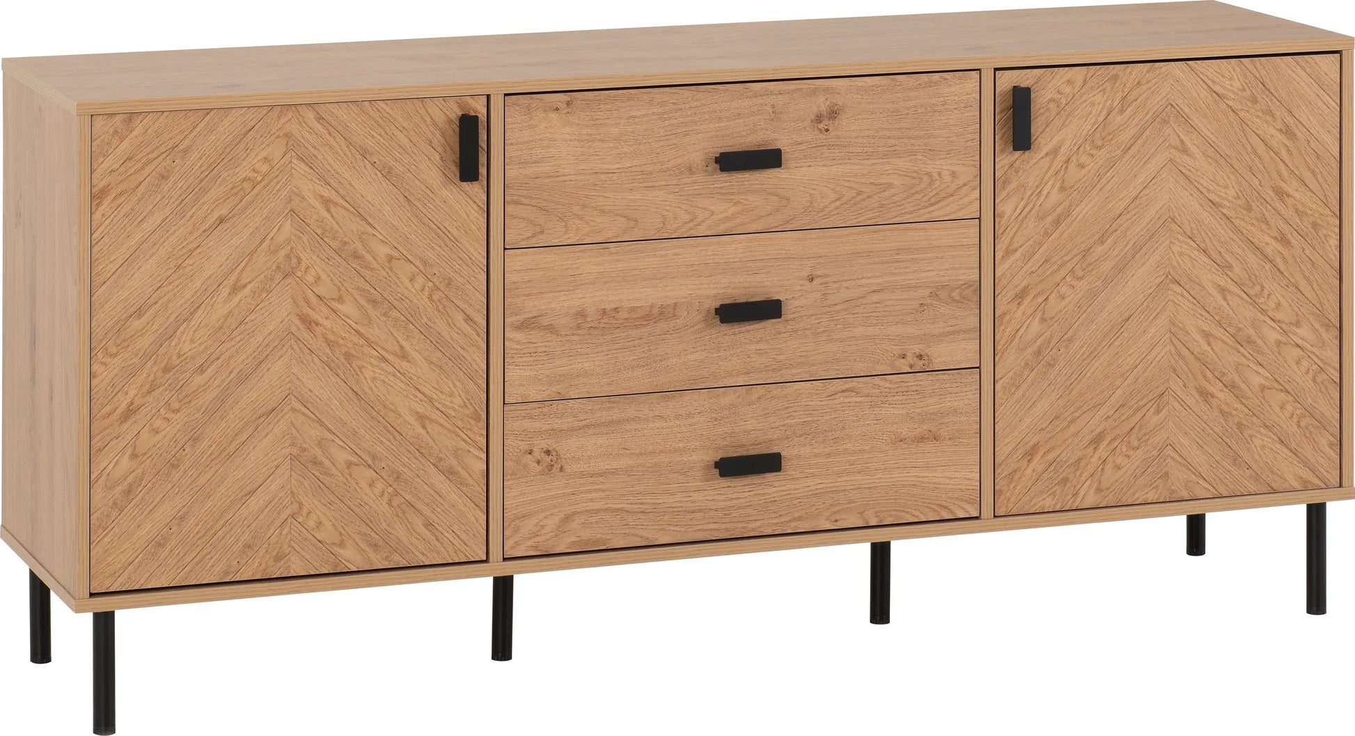 Leon 2 Door 3 Drawer Sideboard   Medium Oak Effect 2023  01