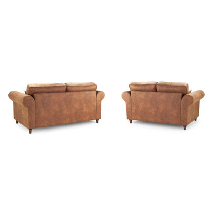 Oakland Leather Sofa Set – 3+2 Seater (Tan)