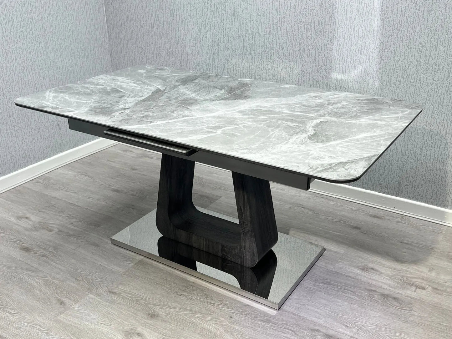 Zermatt Ceramic Extendable Dining Table 1.6m - 2m with 6 Zermatt Chairs