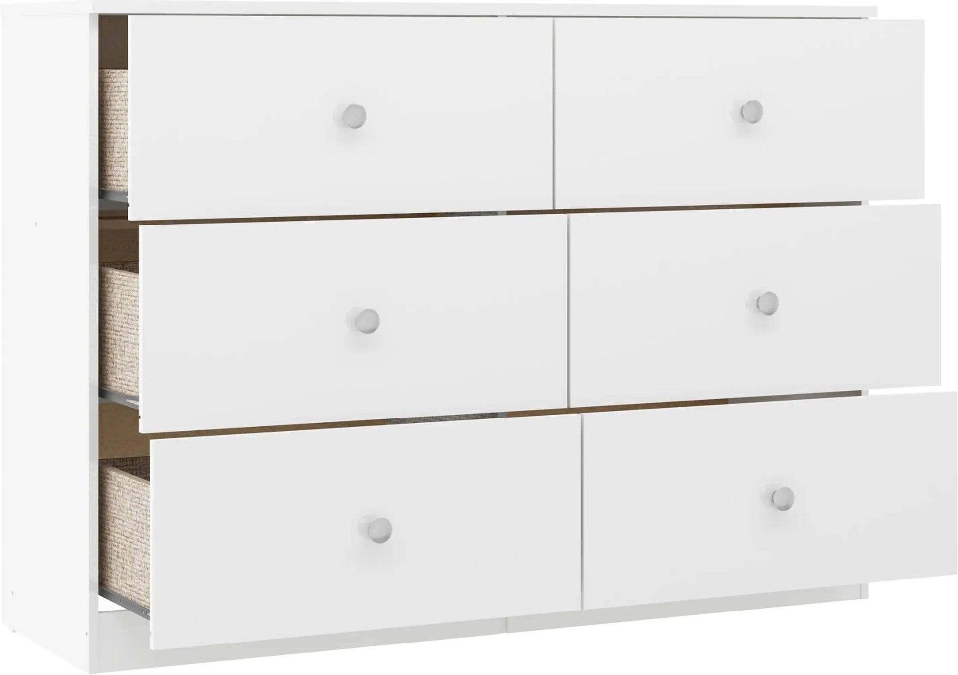 Denver 6 Drawer Chest   White Gloss 2024  F02