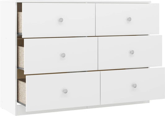 Denver 6 Drawer Chest   White Gloss 2024  F02