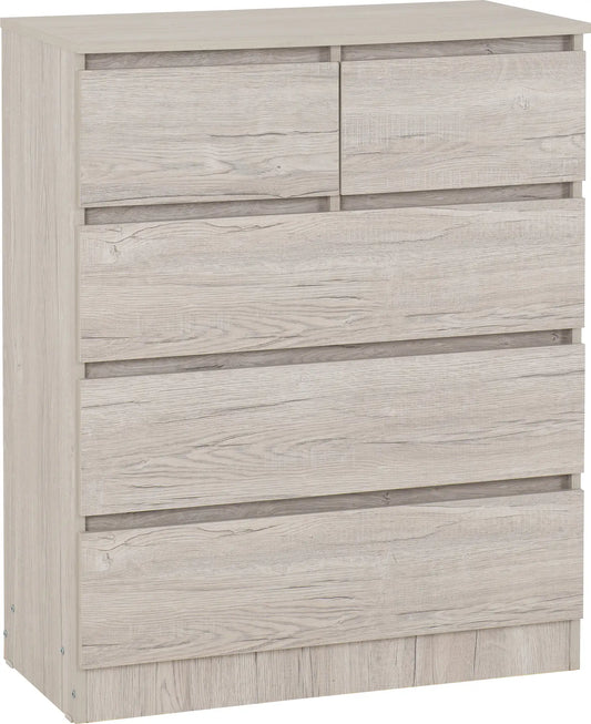 Malvern 3+2 Drawer Chest   Urban Snow 2024  01