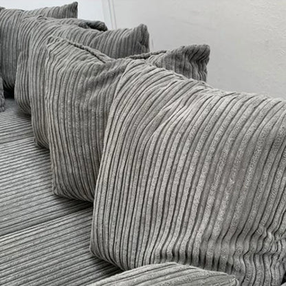 Dylan Jumbo Cord Corner Sofa – Grey