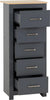 GREY/OAK EFFECT / 5 Drawer