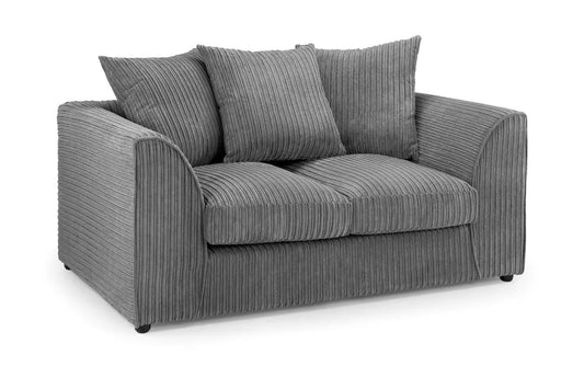 Harley Jumbo Sofa – Grey Fabric (2 Seater)