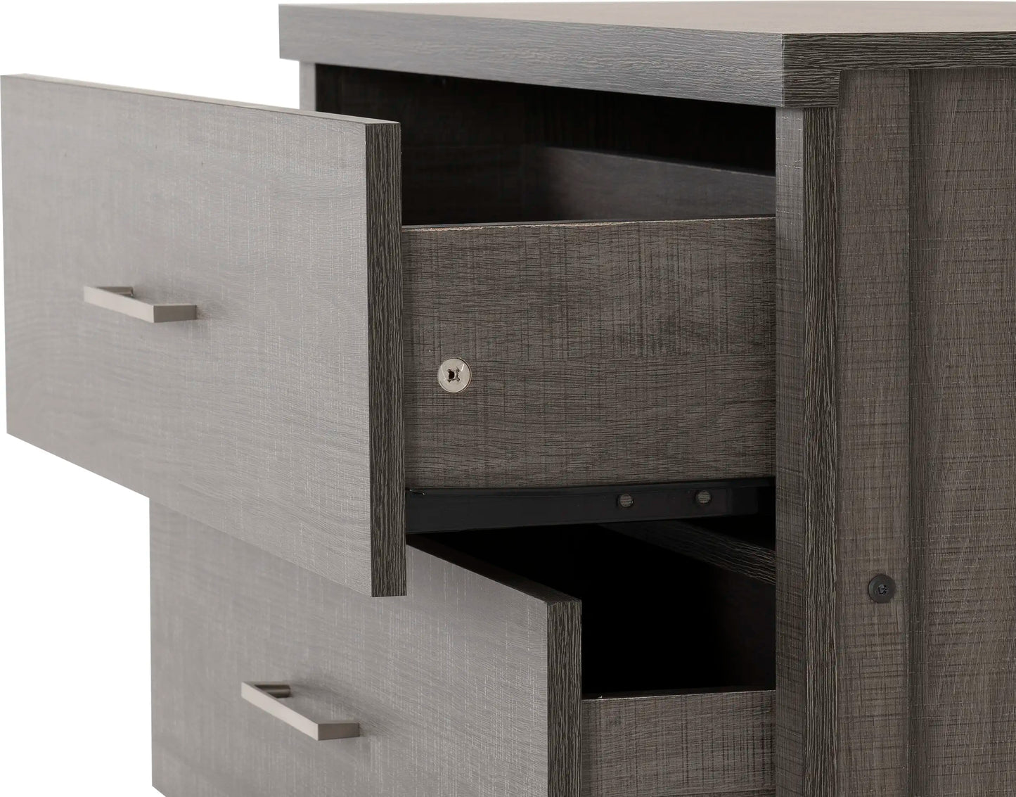 Lisbon 3 Drawer Chest Black Wood Grain 2020  06