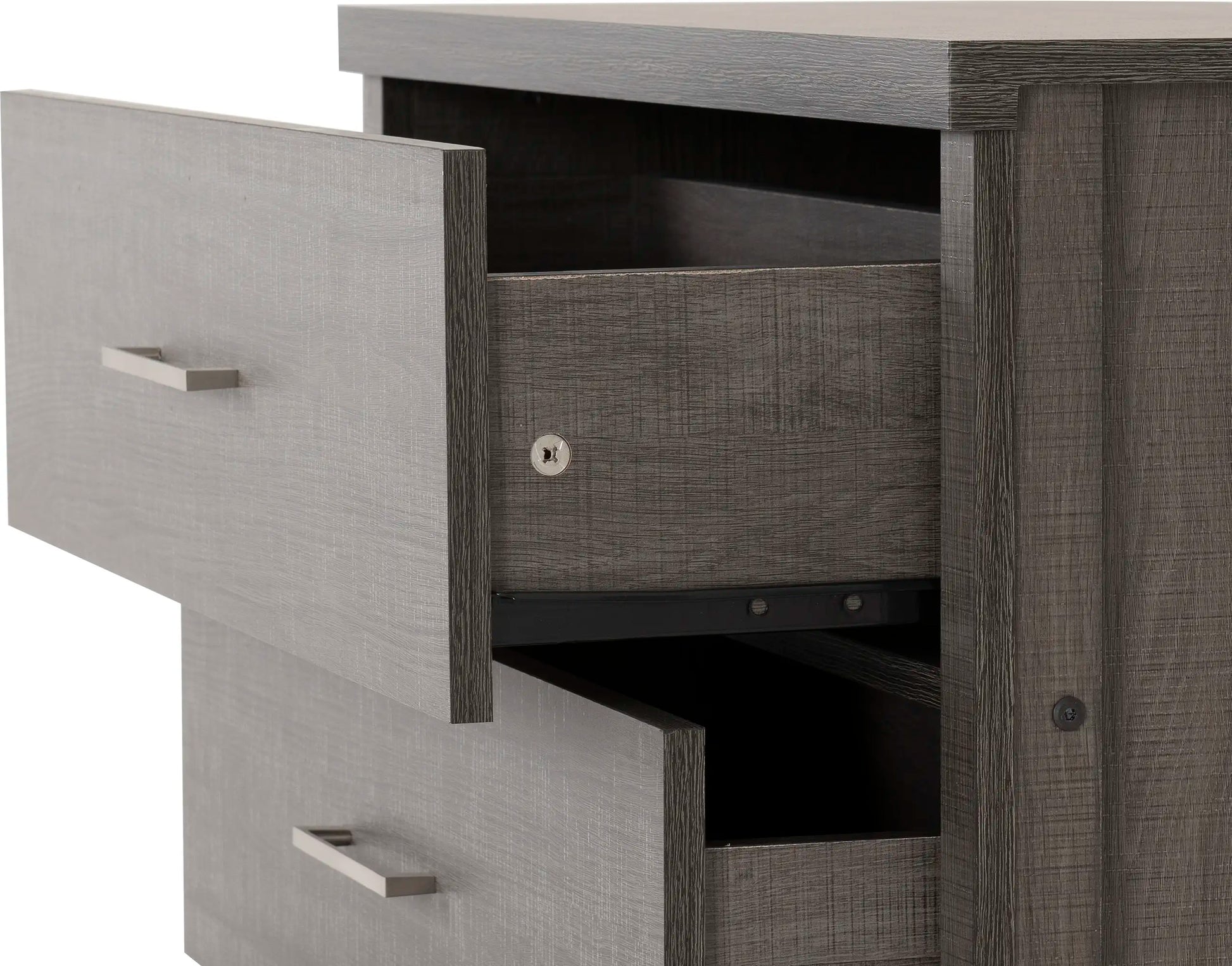 Lisbon 3 Drawer Chest Black Wood Grain 2020  06