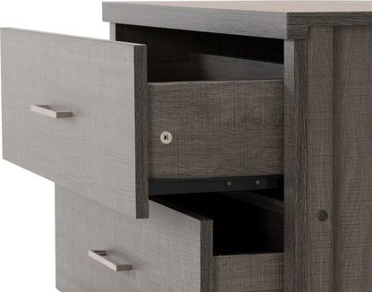 Lisbon 3 Drawer Chest Black Wood Grain 2020  06
