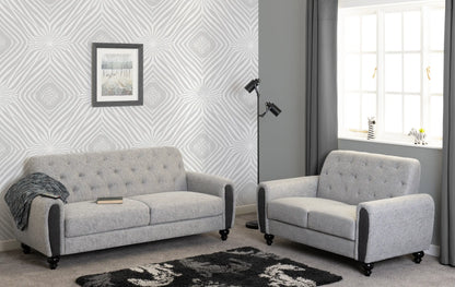Chester 3+2 Suite Light Grey Fabric 2023  10