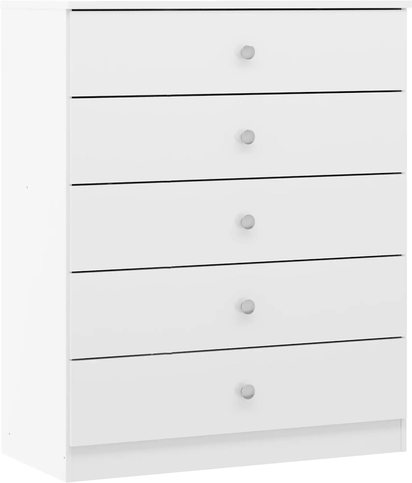 Denver 5 Drawer Chest   White Gloss 2024  F01