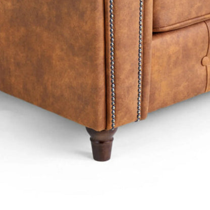 Oakland Leather Sofa Set – 3+2 Seater (Tan)