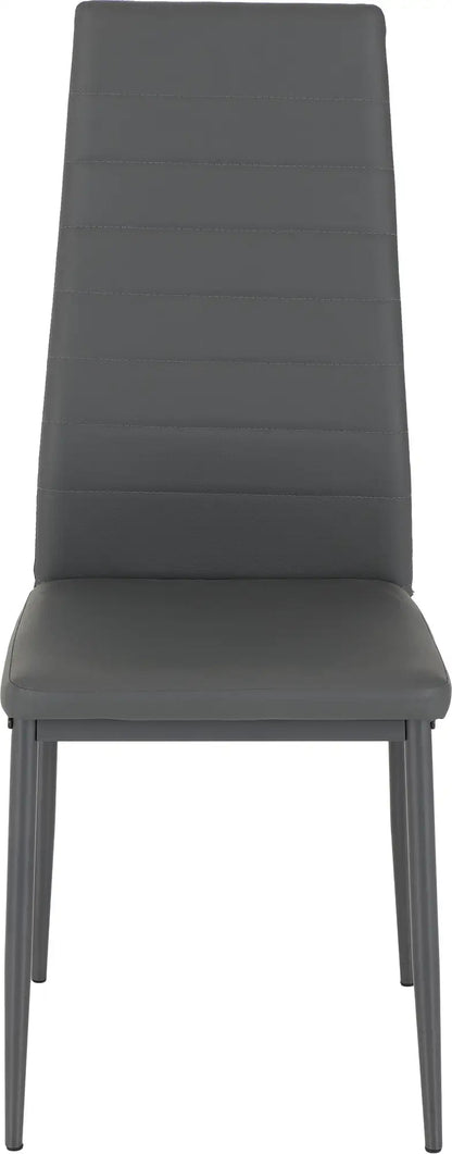 Abbey Small Dining Set Clear Glassgreygrey Pu 2020  05