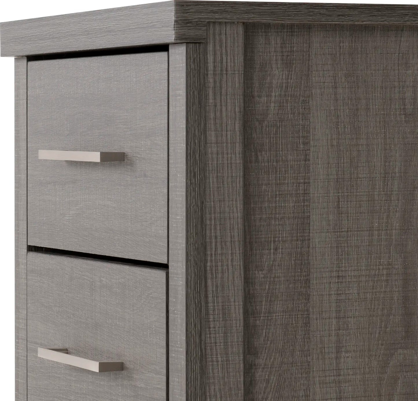 Lisbon 3 Drawer Bedside Black Wood Grain 2020  07