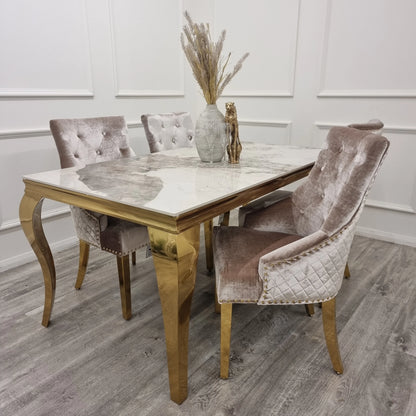 Bentley Gold Velvet Dining Chair – Set of 2