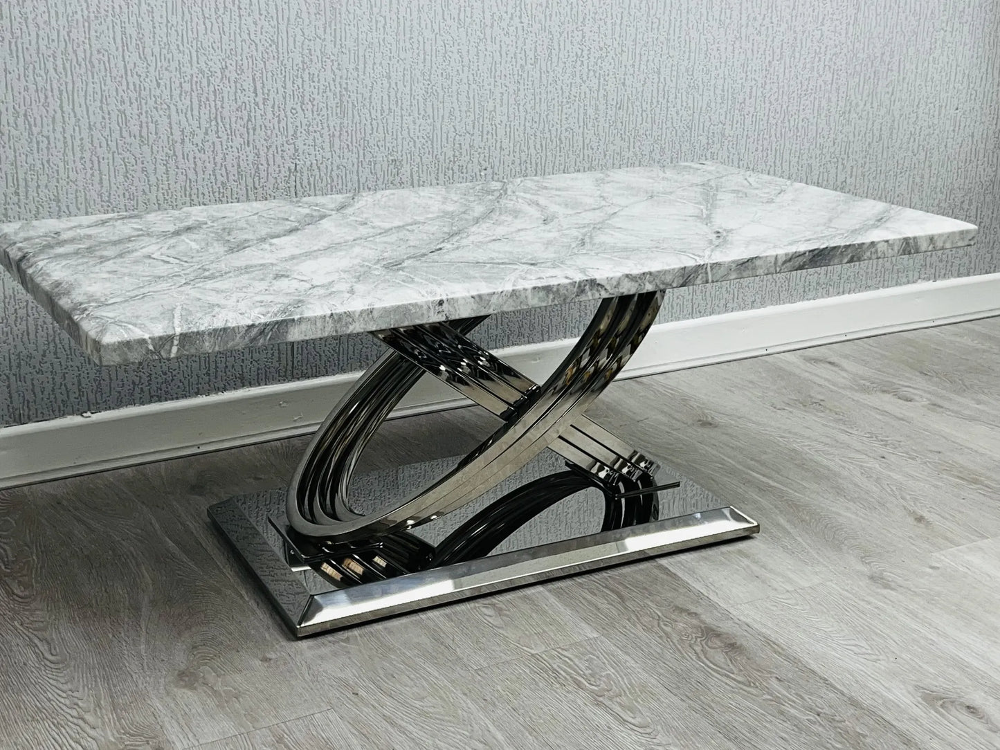 Elina Marble Coffee Table Grey/Cream & Gold/Black & Gold
