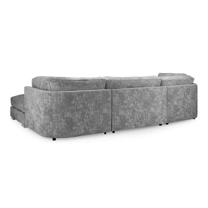 Bishop Fullback U Shape Sofa - Silver